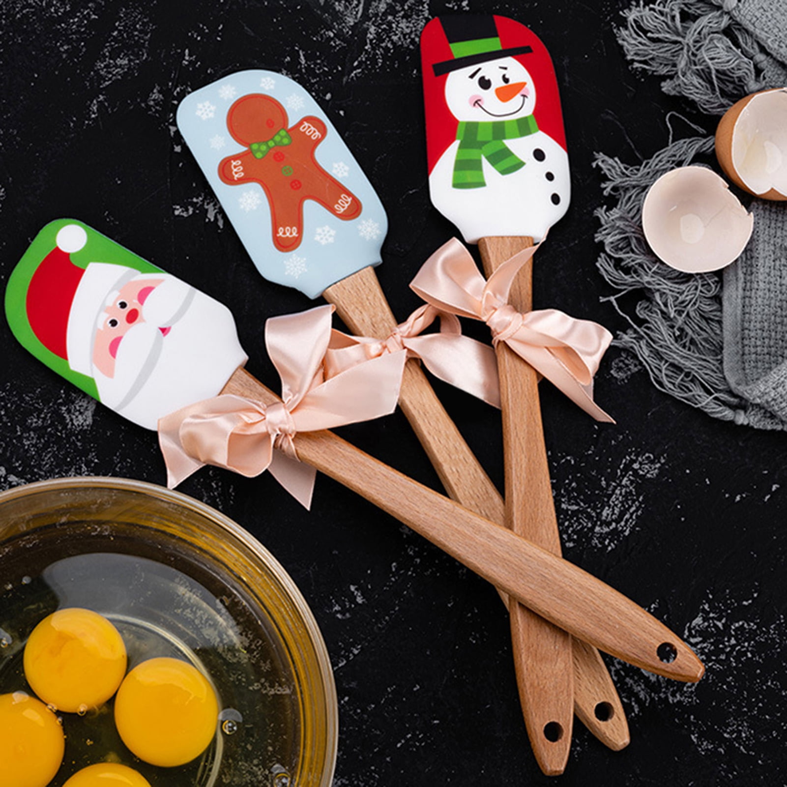 Conditiclusy Silicone Spatula Nonstick Unique Design Santa Claus