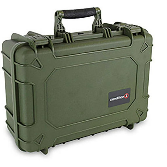 Condition 1 Hard Shell Weather and Water Resistant Medium Storage Case, Green
