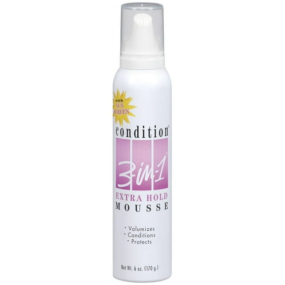 Condition 3-In-1 Extra Hold Mousse, 6 Oz