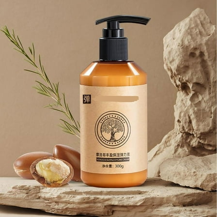 Conditioner，Long-lasting Styling Moroccan Volume Moisturizing Elasticity Moroccan Hydrating Styling Cream Elastin For Dry Damaged Bounce Hair 280ML,Hair Conditioner