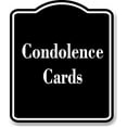 thumbnail image 1 of Condolence Cards BLACK Aluminum Composite Sign 8.5''x10'', 1 of 9