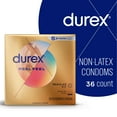 thumbnail image 1 of Condoms for Sex, Non Latex Durex Avanti Bare Real Feel Lubricated Condoms, Regular Fit, 36 Count, Non Latex Condoms for Men with Natural Skin on Skin Feeling, FSA and HSA Eligible, 1 of 18