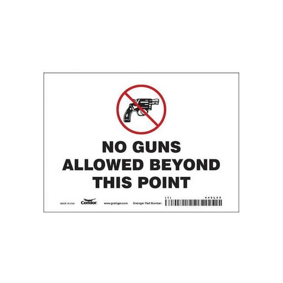 Safety Sign, 5 in Height, 7 in Width, Vinyl, Horizontal Rectangle, English, 449L65 449L65