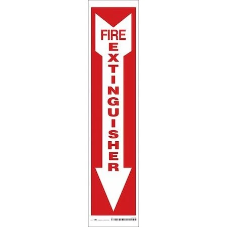 Condor 469V42 Safety Sign, Fire Extinguisher Legend, Vinyl, Adhesive Sign