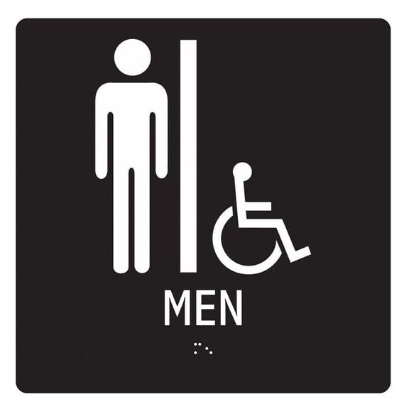 Condor ADA Braille Facility Sign,8x8in,Acrylic 486G73