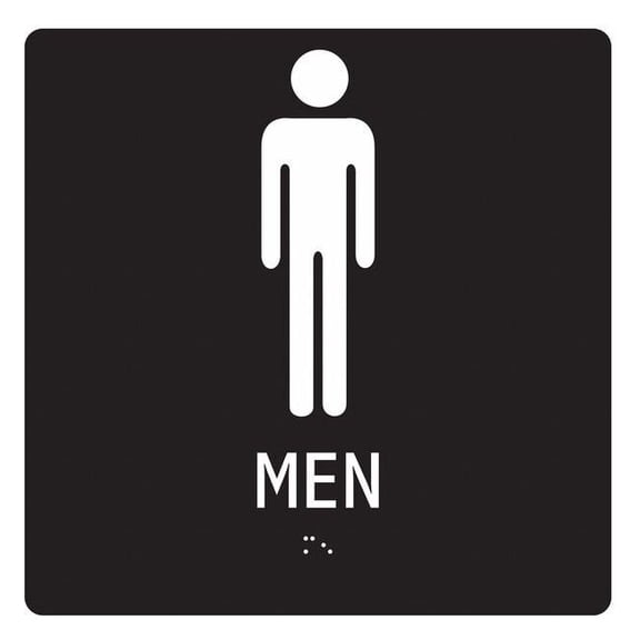 Condor ADA Braille Facility Sign,8x8in,Acrylic 486G76