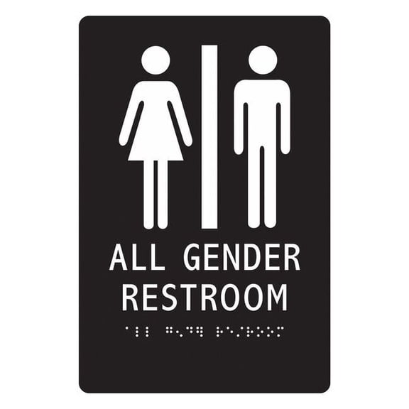 Condor ADA Braille Facility Sign,9x6in,Acrylic 483U12