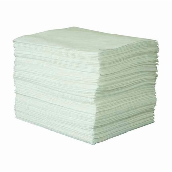 Condor Sorbent Pad, 21 gal, 15 in x 19 in, Oil, White, 100 PK 35ZR06