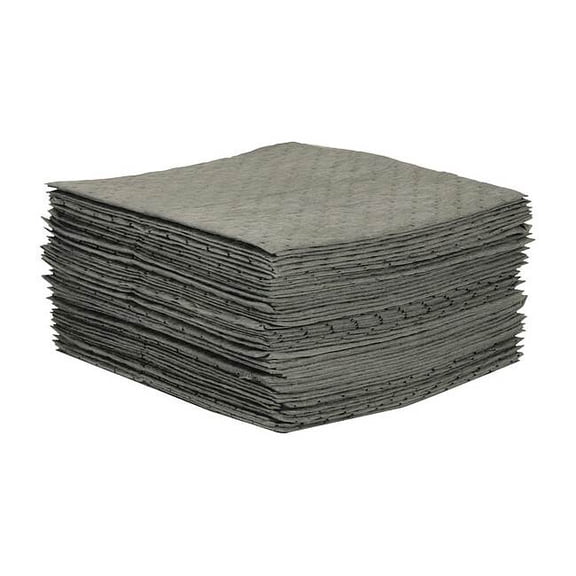 Condor Sorbent Pad, 41 gal, 30 in x 30 in, Universal, Gray, Polypropylene 436M77