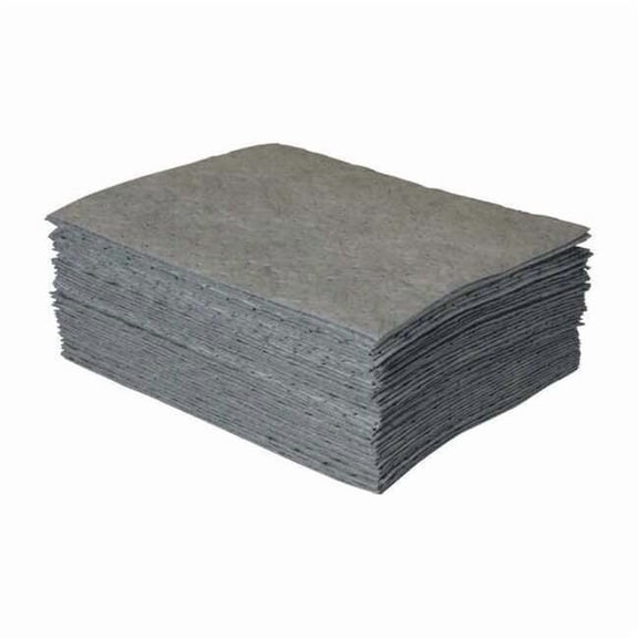 Condor Sorbent Pad, 9 gal, 15 in x 19 in, Universal, Gray, Polypropylene 35ZP91