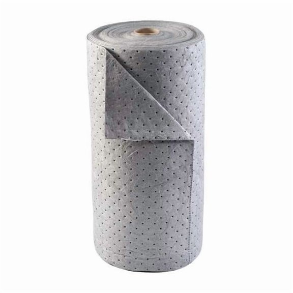 Sorbent Roll, 25 gal, 30 in x 150 ft, Universal, Gray, Polypropylene 35ZR28