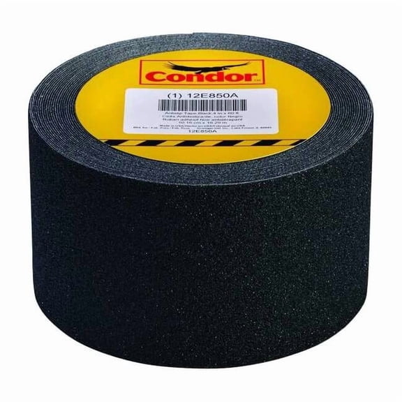 Anti-Slip Tape Silicone Carbide 80 Grit Size, Black, 4" W x 60 ft. L, 41 mil Thick GRAN5014