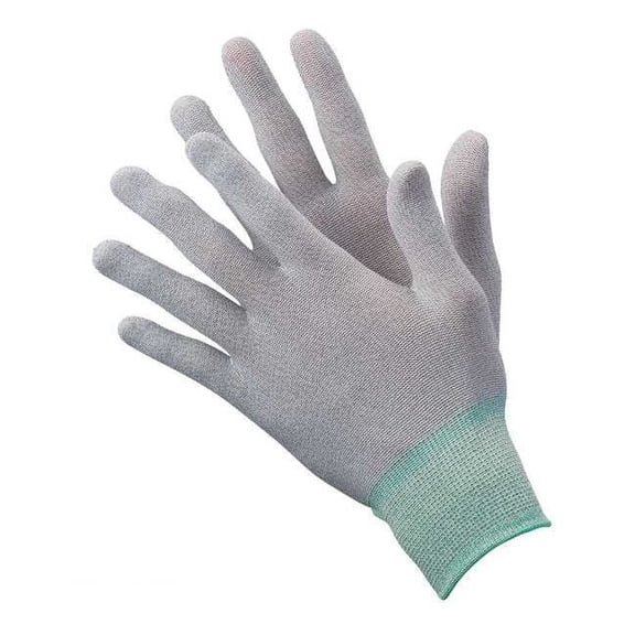 Condor Antistatic Gloves,M,Nylon/Carbon,PK12 19L034