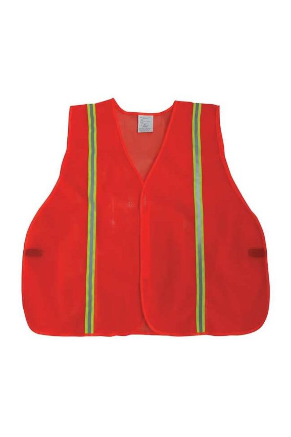 Back Stp Vest, Unrated Orange/Red, 3XL 54VH93