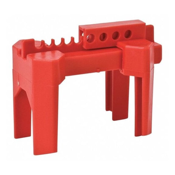 Condor Ball Valve Lockout,Red,4-5/64" H 437R15