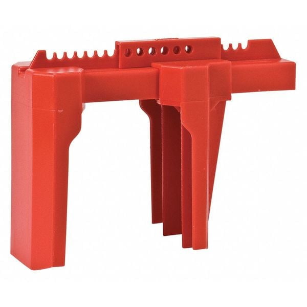 Condor Ball Valve Lockout,Red,8-43/64