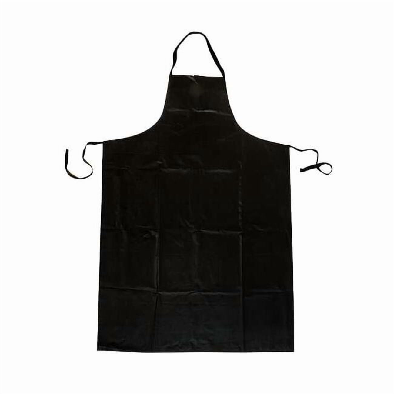 Condor Bib Apron, Nitrile/Hycar Rubber/Polyester, Black, 45 in, Universal 4T296