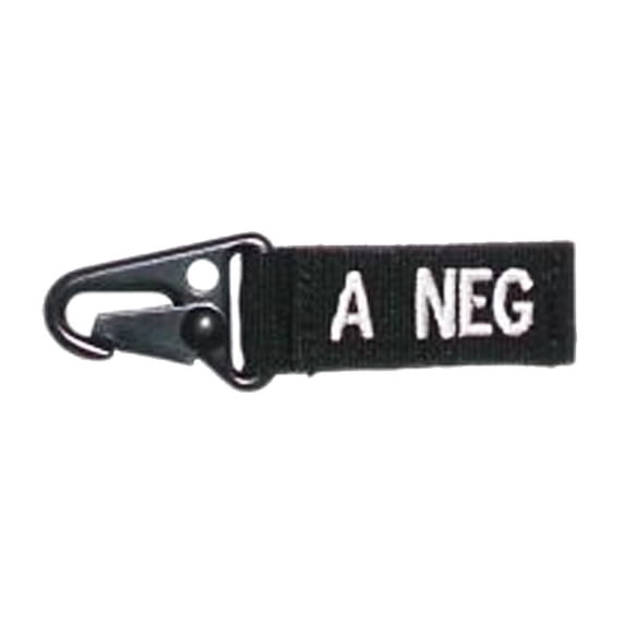 Condor Blood Type Key Chain - Color Black A Neg