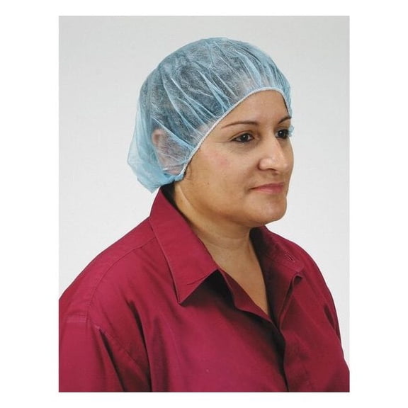 Condor Bouffant Cap,PP,Blue,21 in,PK100 1TTV1