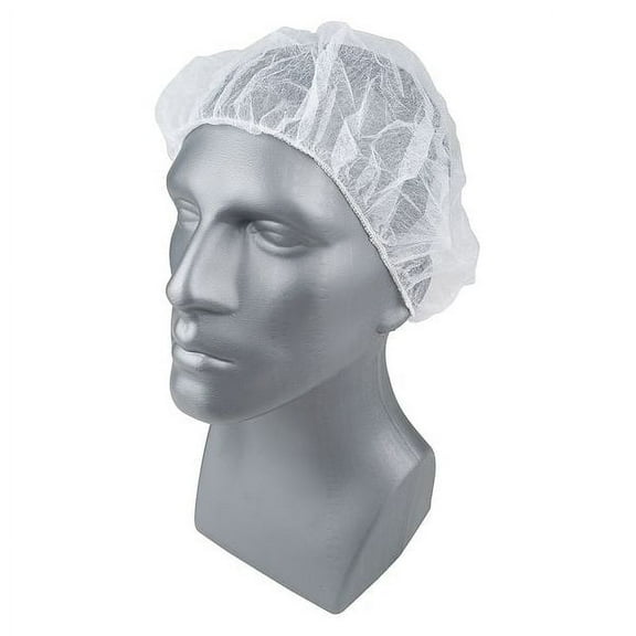 Condor Bouffant Cap,PP,White,21 in,PK100 23KX10