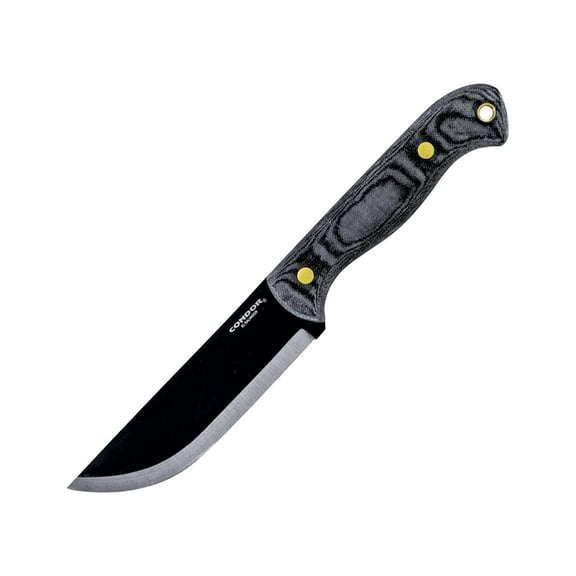 Condor CTK3940-5.28HC SBK Black Linen Micarta Fixed Blade Knife + Sheath