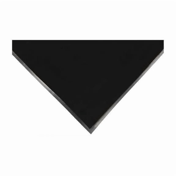 Entrance Mat, Nylon, 3/8 in Thick, Black, 3 ft W x 4 ft L 49Y283