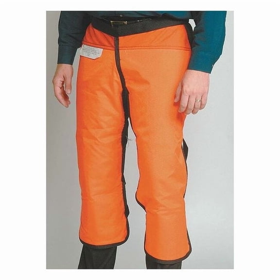 Chainsaw Chaps, Orange, Nylon, Size M, 34 in Length 6AJ60