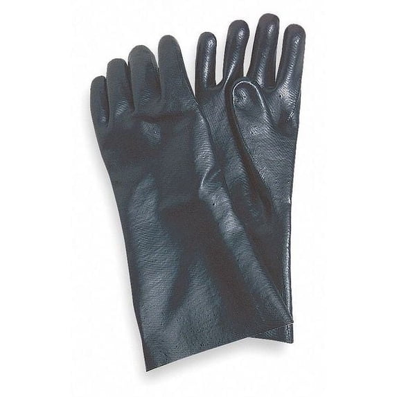 Condor Smooth Black Chemical Resistant Gloves,L