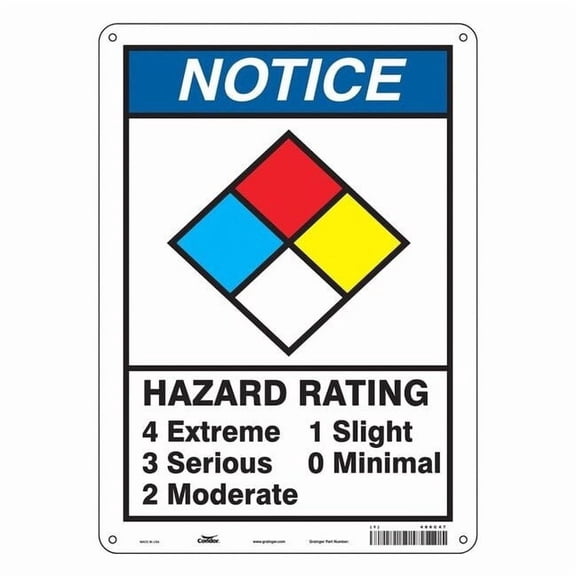 Condor Chemical Sign, 14 in Height, 10 in Width, Rectangle 486C47