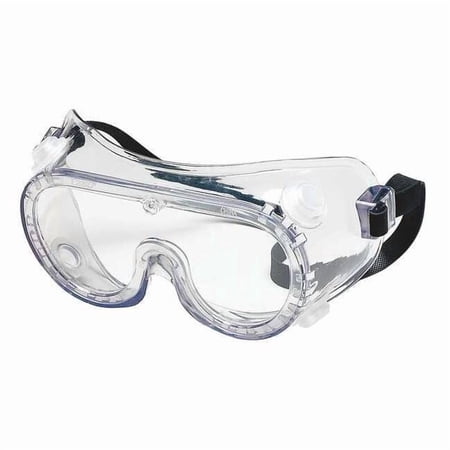 Safety Goggles, Clear Lens, Uncoated, Indirect Vented, Rubber Strap, Dielectric 1VT69