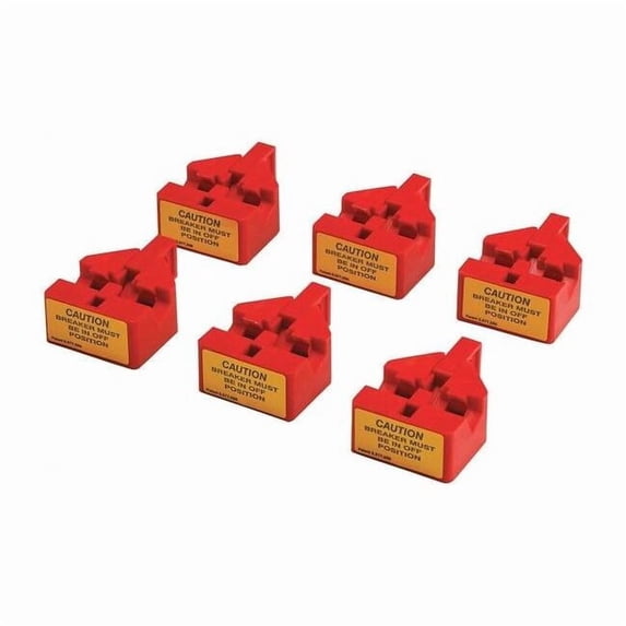 Condor Circuit Breaker Lockout,Red,1-7/8" H,PK6 437R25
