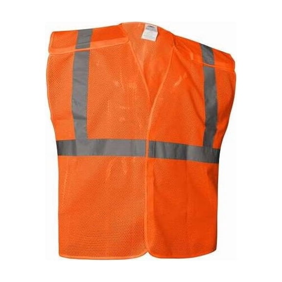 Condor High-Visibility Vest, Polyester, Orange/Red, Size 5XL 786FD9