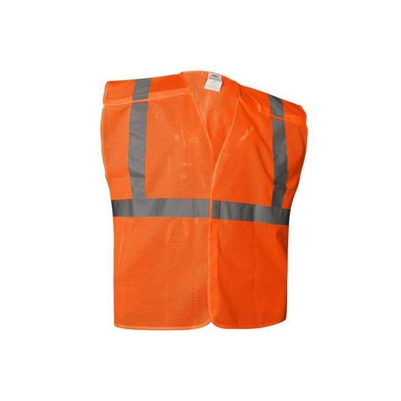 Condor High-Visibility Vest, Polyester, Orange/Red, Size 5XL 786FD9