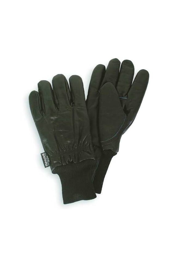 Cold Protection Gloves, Grain Cowhide Leather Palm, Thinsulate Lining, Black, M ( 8 ) 4TJW3