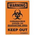 thumbnail image 1 of Condor Coronavirus Quarantine Area Sign HWW308T1007, 1 of 1