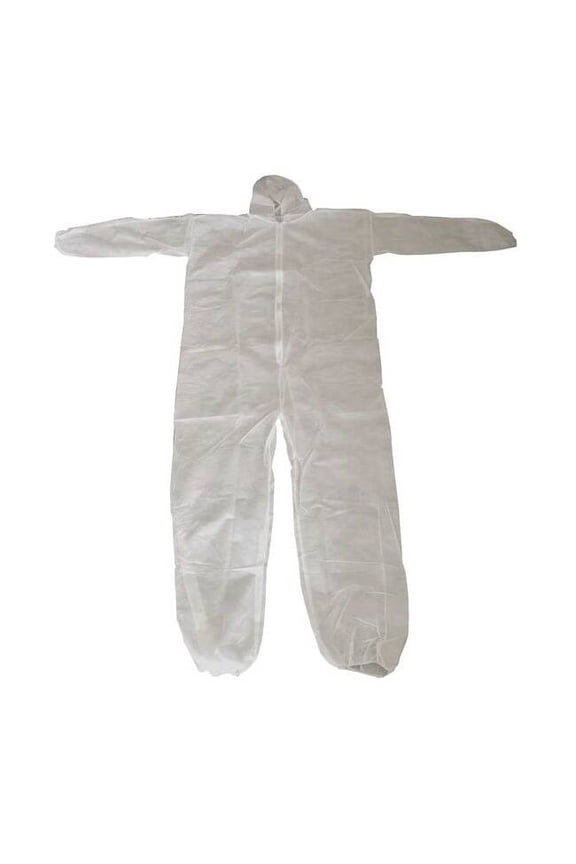 Coveralls,4XL,Wht,Polypropylene,PK25 26W772