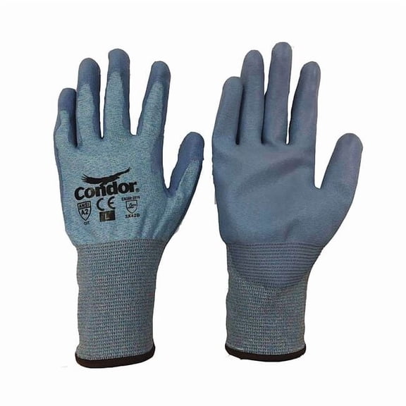 Cut Resistant Coated Gloves, Cut Level A2 ,Dipped ,Polyurethane ,Smooth ,S 1 PR 49AD92