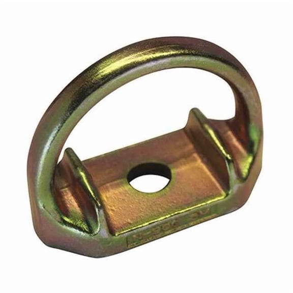 D-Ring Plate Anchor, 4 in Length, 310 lb Weigth Capacity, Steel Anchor, Fixed D-Ring G7435H