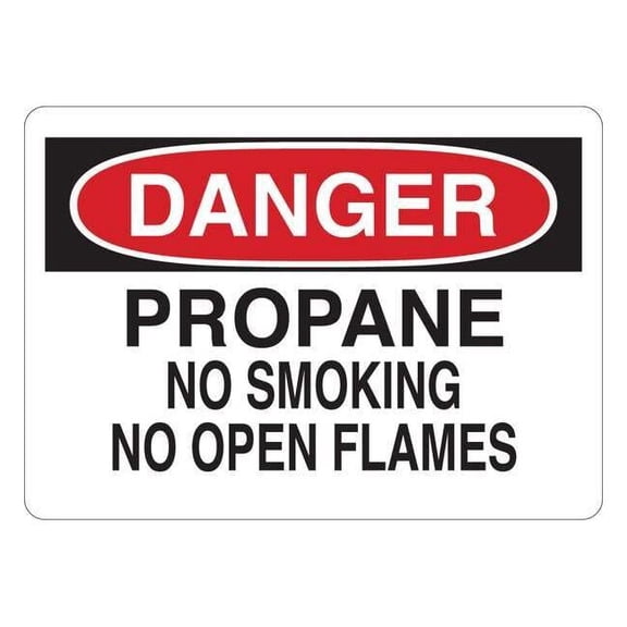 Condor Danger No Smoking Sign, 10 in Height, 14 in Width, Vinyl, English 34GL26