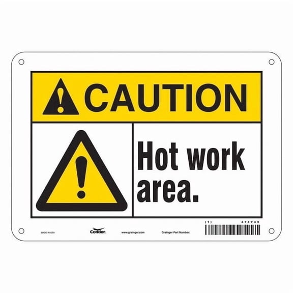 Condor Danger Sign,10" W x 7" H,0.032" Thick, 474Y49 474Y49