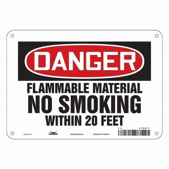 Condor Danger Sign, 7" H, 10" W, Vertical Rectangle, English, 478H17 478H17