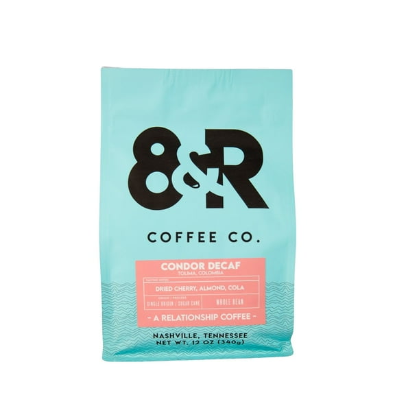 Condor Decaf Colombia - Roasted by 8th & Roast Coffee Co. - Whole Bean Coffee - 12 Ounce Bag