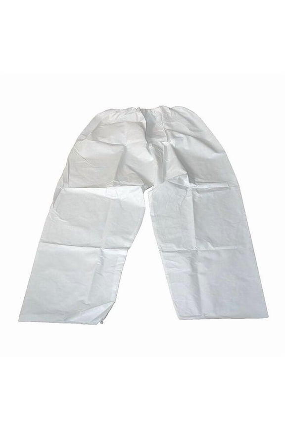 Pants,L/XL,White, PE Film Lam/PP,PK12 30C558