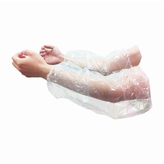 Protective Sleeves, Universal, Polyethylene, Elastic Cuff, Welded Seam, 100 PK 4XUA1