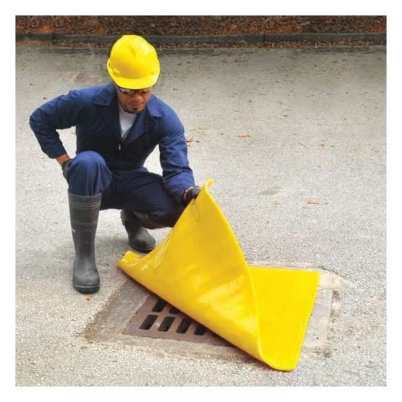 Condor Drain Seal,36inLx36inWx3/8in Thick,Yllw 48FZ13