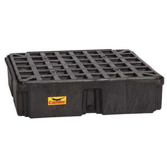 Spill Deck, 15 gal Spill Capacity, 1 Drums, 2,000 lb Load Capacity, Polyethylene
