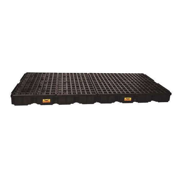 Spill Deck, 121 gal Spill Capacity, 8 Drums, 10,000 lb Load Capacity, Polyethylene 1688BDC