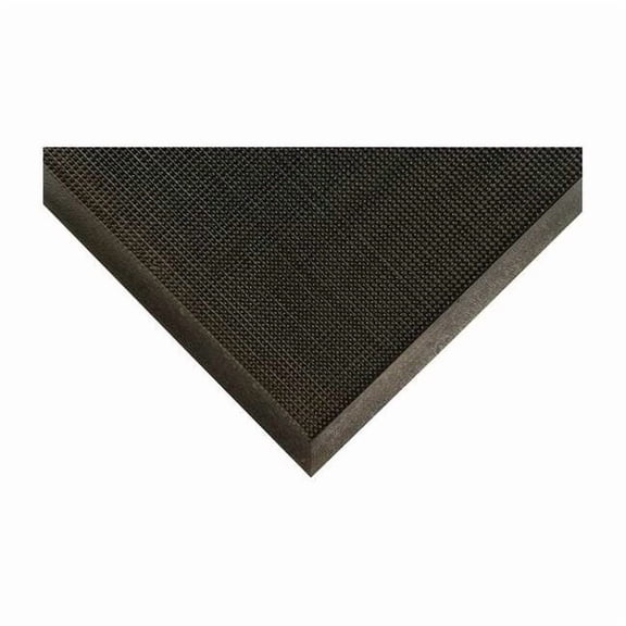 Condor Entrance Mat, Rubber, 3/8 in Thick, Black, 3 ft W x 6 ft L 6LUN2