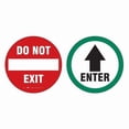 thumbnail image 1 of Condor Exit Sign, Vinyl, 6" W, 6" H, Do Not Exit/Enter, Green, Red, White 487D50, 1 of 1
