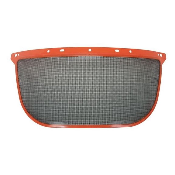 Face Shield Visor, Black, Orange Visor, 6-1/2" Height, Uncoated Lens, Black